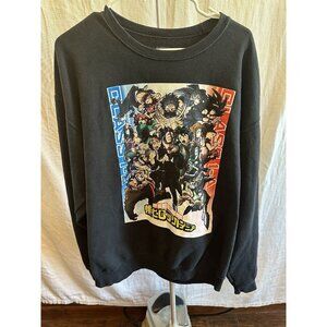 My Hero Academia Class 1-A 1-B Graphic Adult Crew Neck Sweatshirt Size XL*‎